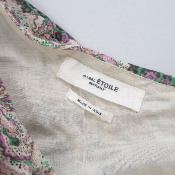 Isabel Marant Etoile Esther One Shoulder Floral Print Dress Size 38 / US 8 - Picture 7 of 9